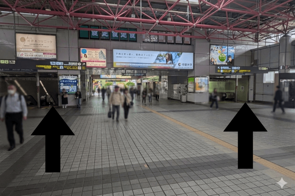 金山総合駅の地下鉄への入口
