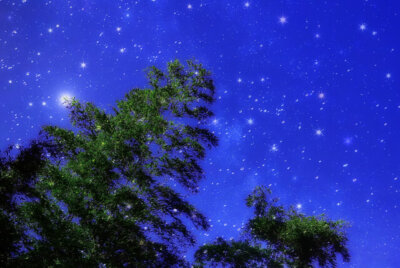 七夕をイメージした夜空